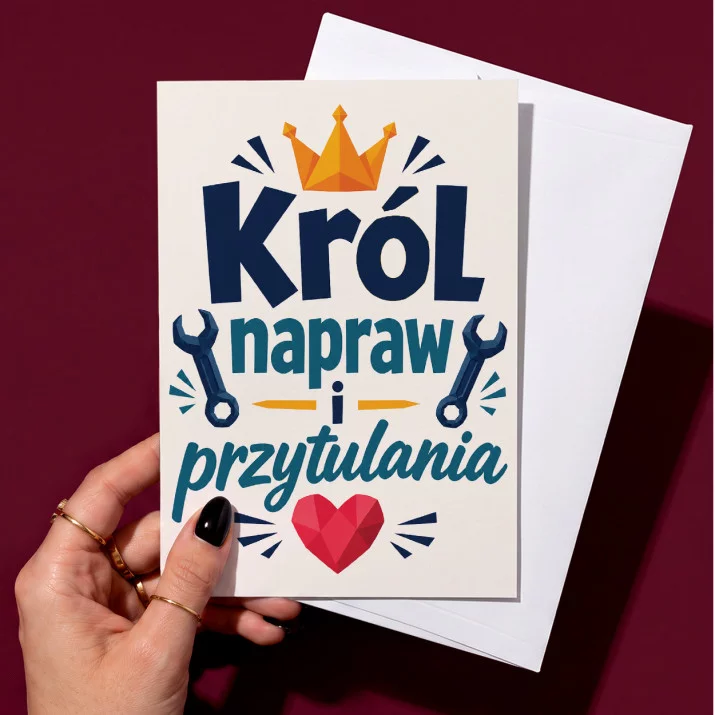 Kartka z Życzeniami Na Dzień Ojca Dla Taty Mężczyzny: Tatowy Luz Typograficzny