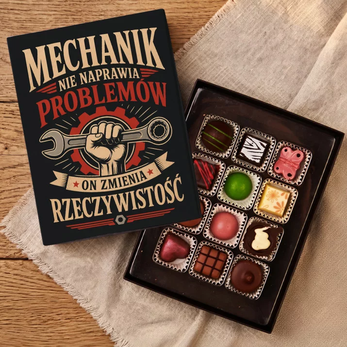 Czekoladki Dla Mechanika Prezent Dla Mężczyzny: Mechanik Zmienia Rzeczywistość Czekoladki Dla Mechanika Prezent Dla Mężczyzny: Mechanik Zmienia Rzeczywistość
