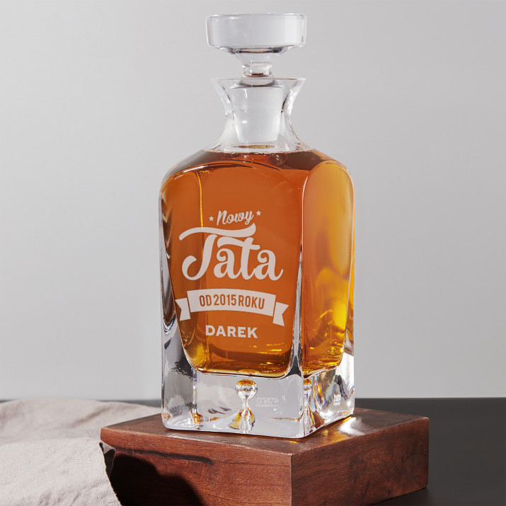 Nowy tata - grawerowana karafka do whisky