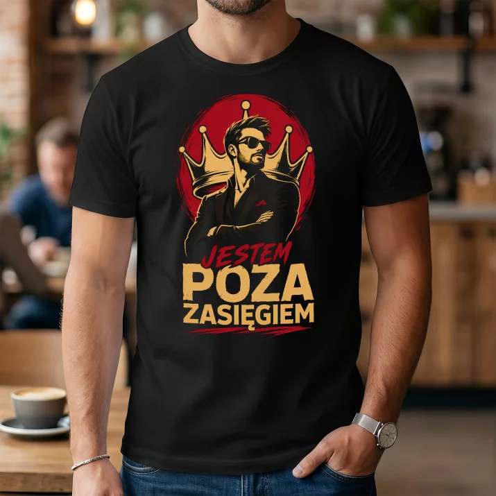 Koszulka Męska Na Odejście Z Pracy Prezent Dla Mężczyzny: Jestem Poza
