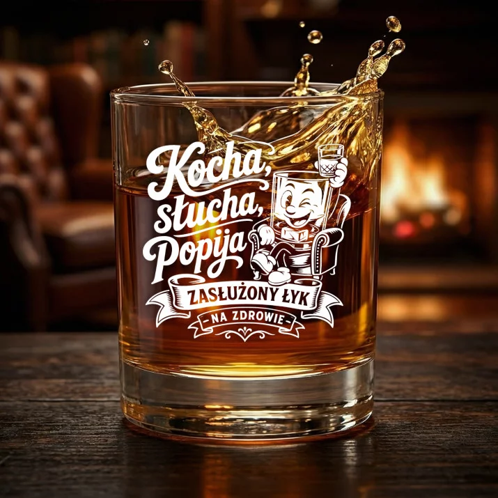Szklanka Do Whisky Na 35 Rocznice Ślubu Prezent Na Walentynki Dla Mężczyzny: Kocha, Słucha, Popija Szklanka Do Whisky Na 35 Rocznice Ślubu Prezent Na Walentynki Dla Mężczyzny: Kocha, Słucha, Popija