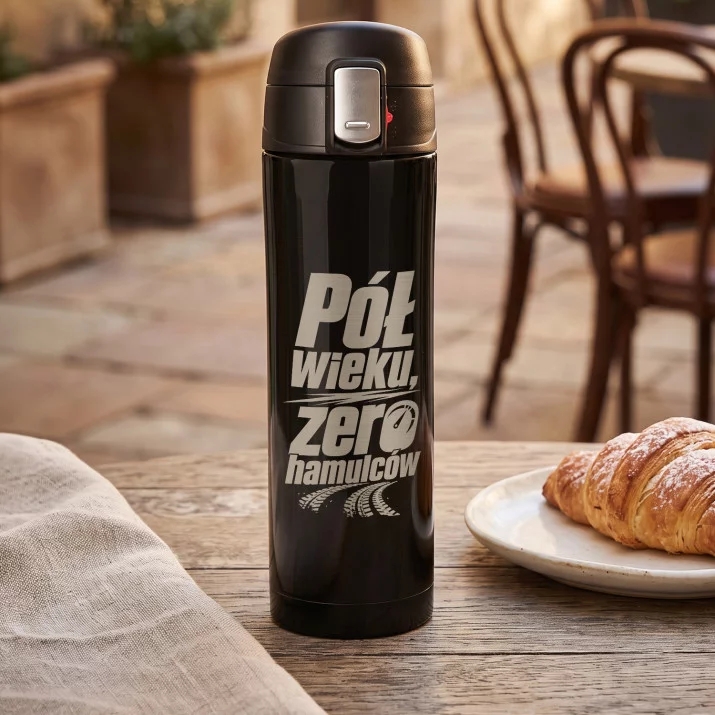 Kubek Termiczny 440ml Na 50 Urodziny Prezent: Pół Wieku, Zero Hamulców