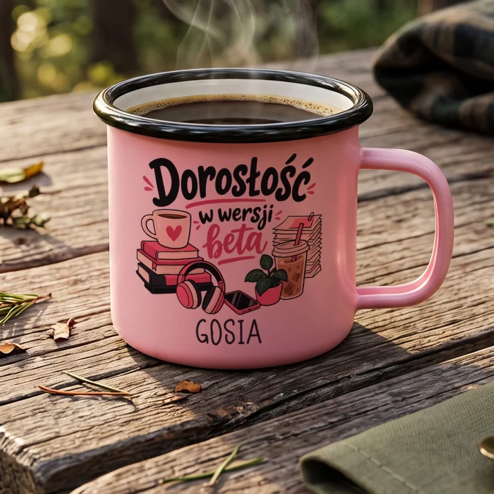 Kubek Emaliowany Dla 25 Latki Prezent Na 25 Urodziny Dla Kobiety: Dorosłość W Wersji Beta