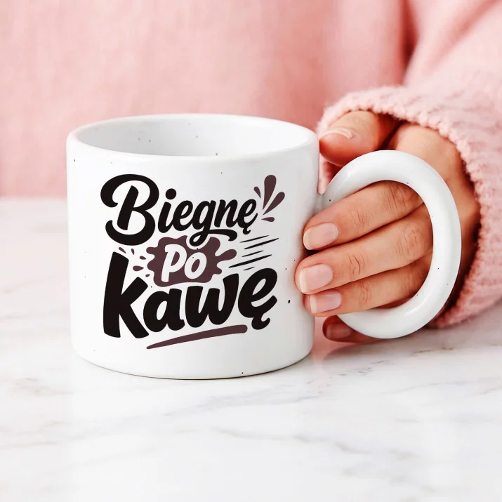Kubek Z Okrągłym Uchem Dla Joginki Prezent Dla Kobiety: Równowaga W Oddechu Kubek Z Okrągłym Uchem Dla Joginki Prezent Dla Kobiety: Równowaga W Oddechu