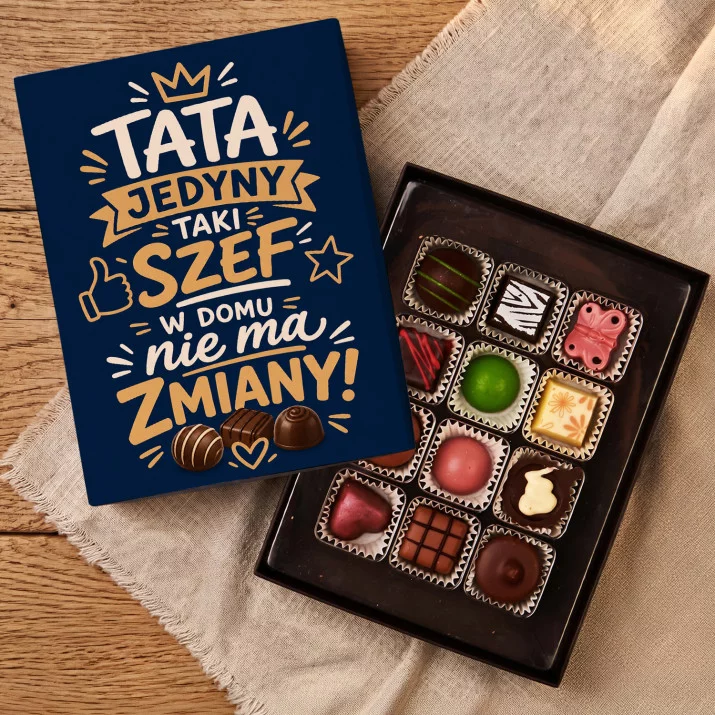 Czekoladki Dla Taty Prezent Na Dzień Ojca Dla Mężczyzny: Tata Jedyny Szef Czekoladki Dla Taty Prezent Na Dzień Ojca Dla Mężczyzny: Tata Jedyny Szef