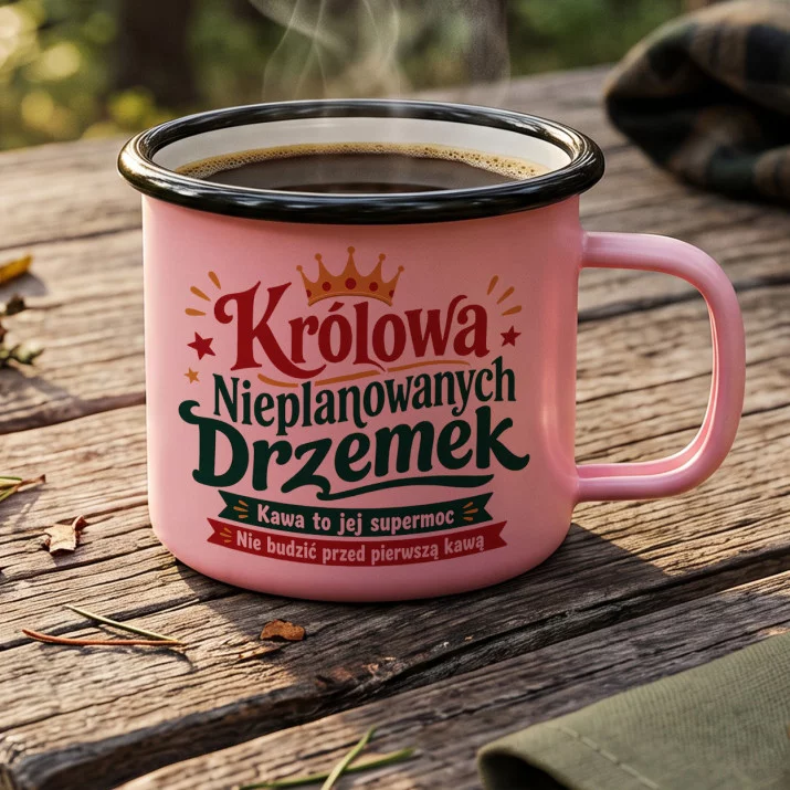 Kubek Emaliowany Na Święta Bożego Narodzenia Prezent Dla Kobiety: Kawowy Humor Domowy Kubek Emaliowany Na Święta Bożego Narodzenia Prezent Dla Kobiety: Kawowy Humor Domowy