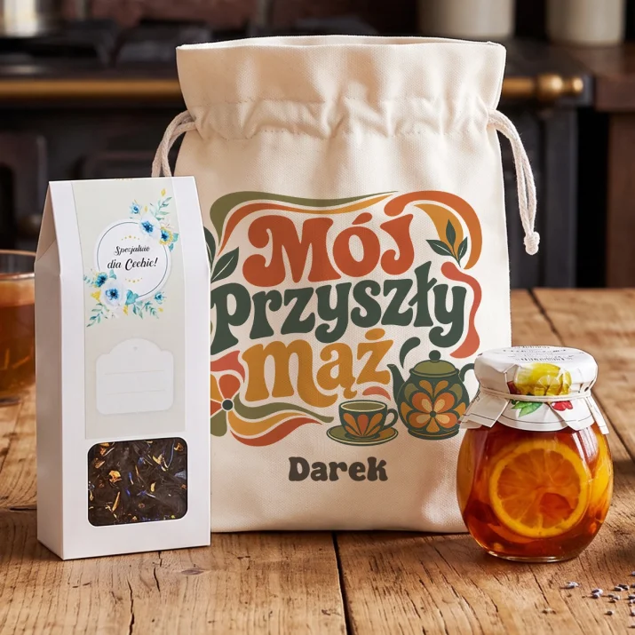 Zestaw Herbaciany Dla Narzeczonego Prezent Na Dzień Chłopaka Dla Mężczyzny: Retro Miłość Zestaw Herbaciany Dla Narzeczonego Prezent Na Dzień Chłopaka Dla Mężczyzny: Retro Miłość