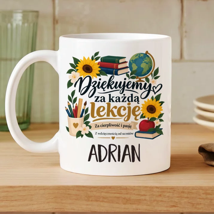Kubek Personalizowany Dla Nauczyciela Na Koniec Roku Prezent Na Dzień Nauczyciela Dla Mężczyzny: Dziękujemy Za Każdą