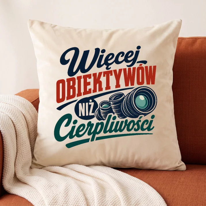 Poduszka Dekoracyjna Dla Fotografa Prezent Dla Mężczyzny: Obiektywowy Sarkazm Poduszka Dekoracyjna Dla Fotografa Prezent Dla Mężczyzny: Obiektywowy Sarkazm