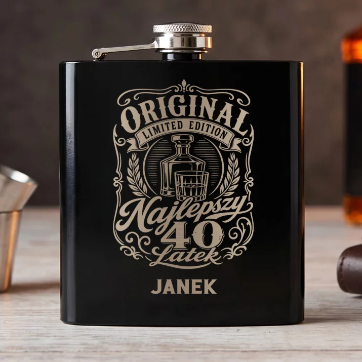 Piersiówka Z Grawerem Na 40 Urodziny Prezent Dla Mężczyzny: Original Limited Piersiówka Z Grawerem Na 40 Urodziny Prezent Dla Mężczyzny: Original Limited