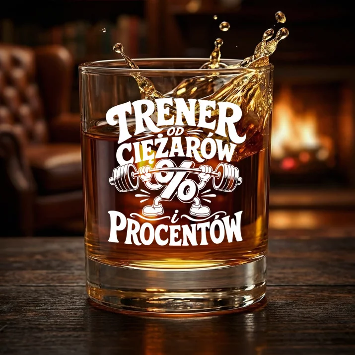 Szklanka Do Whisky Dla Trenera Personalnego Prezent Dla Mężczyzny: Trener Od Ciężarów I Procentów Szklanka Do Whisky Dla Trenera Personalnego Prezent Dla Mężczyzny: Trener Od Ciężarów I Procentów