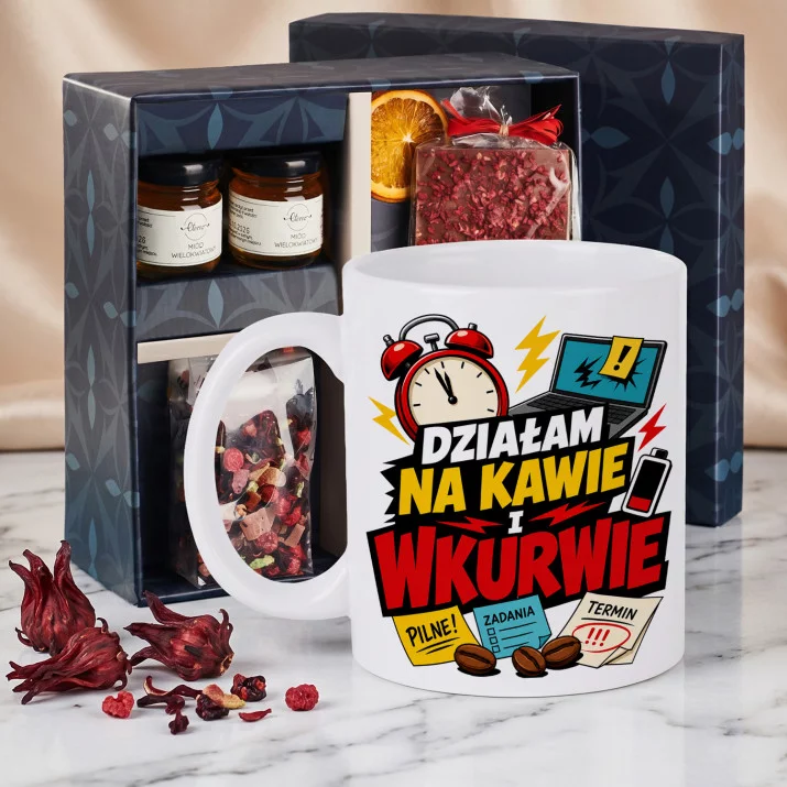 Zestaw Prezenowy Z Kubkiem Dla Kolegi: Działam Na Kawie
