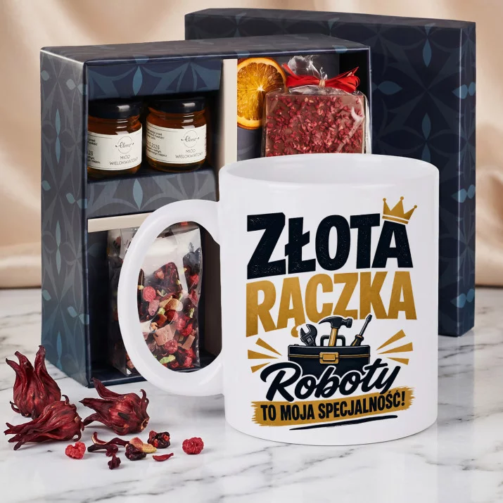 Zestaw Prezenowy Z Kubkiem Dla Złotej Rączki: Król Fachman Zestaw Prezenowy Z Kubkiem Dla Złotej Rączki: Król Fachman