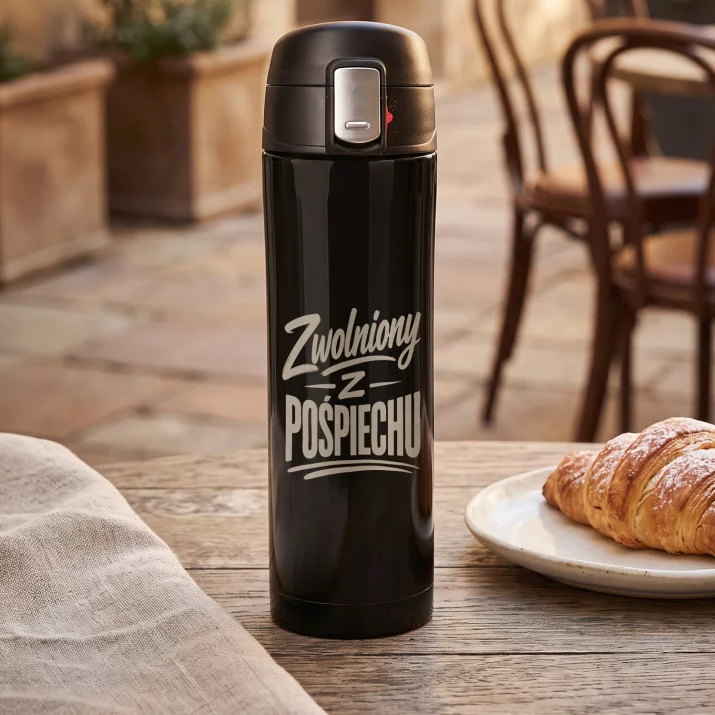 Kubek Termiczny 440ml Na Emeryturę Prezent Dla Emeryta: Zwolniony Z Pośpiechu