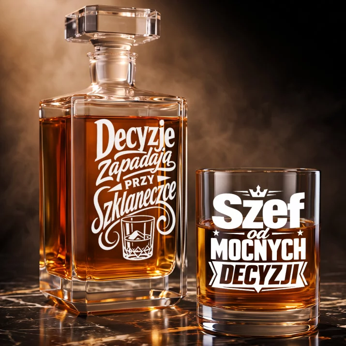 Zestaw Do Whisky Dla Szefa Prezent Dla Mężczyzny: Prestiż Z Humorem Zestaw Do Whisky Dla Szefa Prezent Dla Mężczyzny: Prestiż Z Humorem