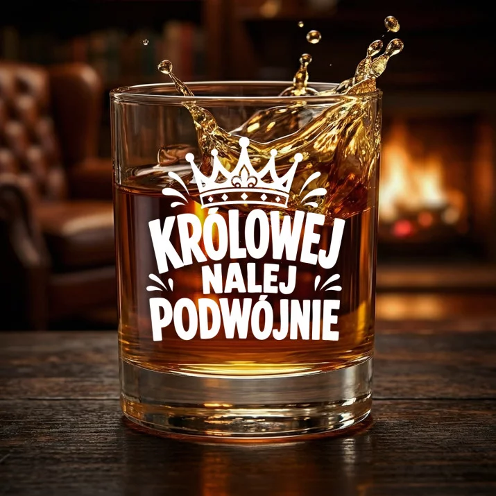 Szklanka Do Whisky Na Święta Prezent Dla Kobiety: Królowej Nalej Podwójnie