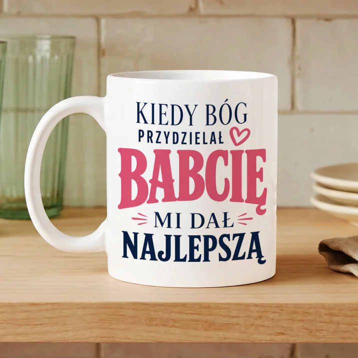 Kubek Z Nadrukiem Dla Babci Prezent Na Dzień Babci Dla Kobiety: Kiedy Bóg Przydzielał Babcię Kubek Z Nadrukiem Dla Babci Prezent Na Dzień Babci Dla Kobiety: Kiedy Bóg Przydzielał Babcię