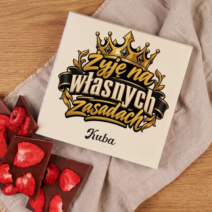 Czekolada z Truskawkami Dla Faceta Który Ma Wszystko Prezent Dla Mężczyzny: Żyję Na Własnych Zasadach