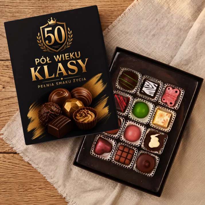 Czekoladki Na 50 Urodziny Prezent Dla Mężczyzny: Pół Wieku Klasy Czekoladki Na 50 Urodziny Prezent Dla Mężczyzny: Pół Wieku Klasy