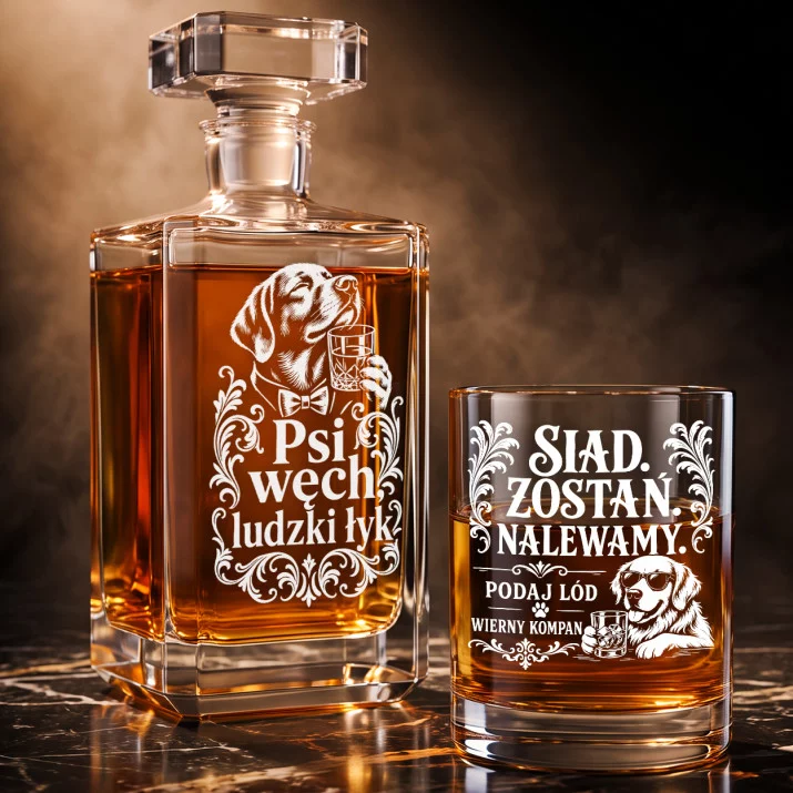 Zestaw Do Whisky Dla Miłośnika Psów Prezent Dla Mężczyzny: Psi Węch, Ludzki Łyk Zestaw Do Whisky Dla Miłośnika Psów Prezent Dla Mężczyzny: Psi Węch, Ludzki Łyk