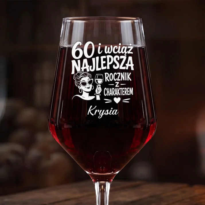 Mega Kieliszek Do Wina z Grawerem Na 60 Urodziny Prezent Dla 60 Latki Kobiety: 60 I Wciąż Najlepsza Mega Kieliszek Do Wina z Grawerem Na 60 Urodziny Prezent Dla 60 Latki Kobiety: 60 I Wciąż Najlepsza