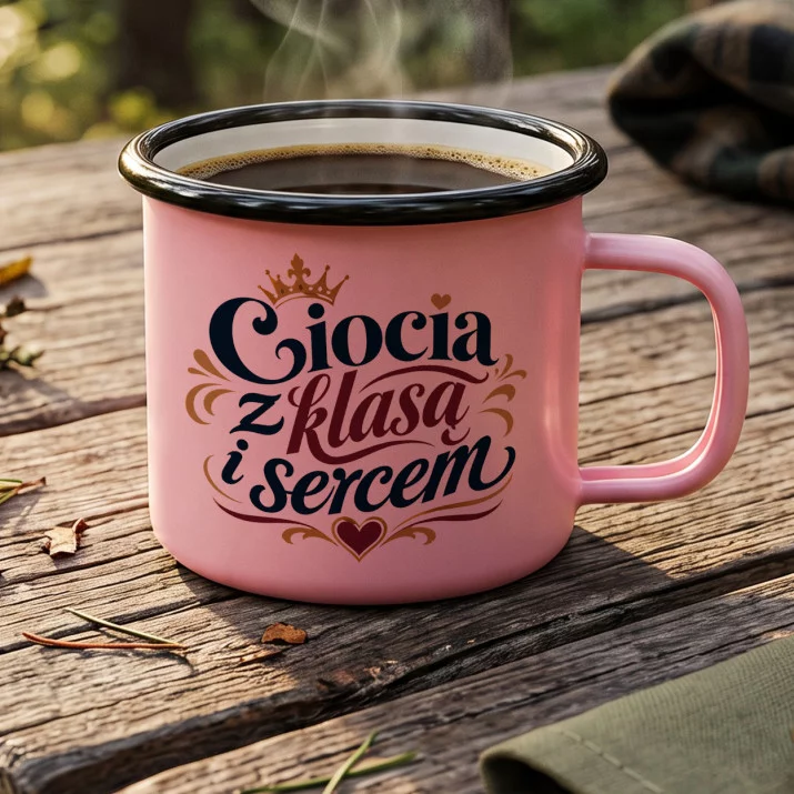Kubek Emaliowany Dla Cioci Prezent Dla Kobiety: Ciepła Elegancja