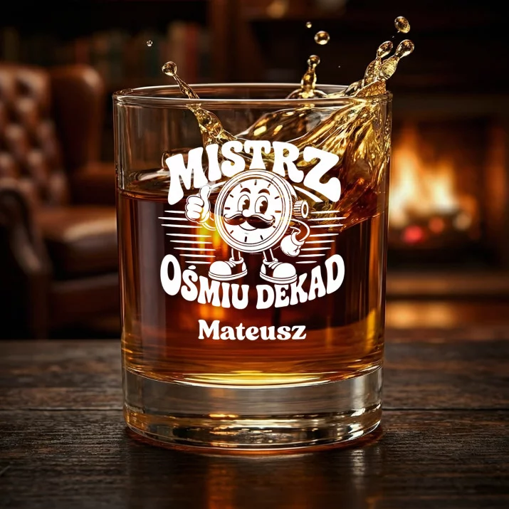 Szklanki Do Whisky z Grawerem Na 80 Urodziny Prezent Dla 80 Latka Mężczyzny: Mistrz Ośmiu Dekad Szklanki Do Whisky z Grawerem Na 80 Urodziny Prezent Dla 80 Latka Mężczyzny: Mistrz Ośmiu Dekad