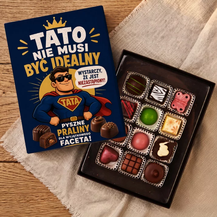 Czekoladki Na Dzień Ojca Prezent Dla Taty Mężczyzny: Niezastąpiony Tato Praliny Czekoladki Na Dzień Ojca Prezent Dla Taty Mężczyzny: Niezastąpiony Tato Praliny