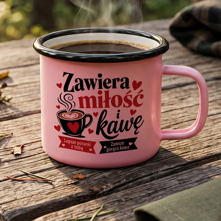 Kubek Emaliowany Dla Dziewczyny Prezent Na Dzień Dziewczyny Dla Kobiety: Miłosna Poranna Ironia Kubek Emaliowany Dla Dziewczyny Prezent Na Dzień Dziewczyny Dla Kobiety: Miłosna Poranna Ironia