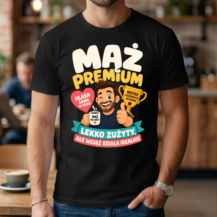 Koszulka Męska Dla Męża Prezent Na Rocznicę Ślubu Dla Mężczyzny: Mąż Premium