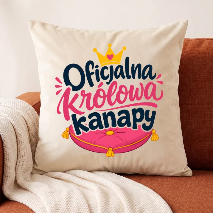 Poduszka Dekoracyjna Na Święta Prezent Dla Kobiety: Królowa Kanapy Poduszka Dekoracyjna Na Święta Prezent Dla Kobiety: Królowa Kanapy