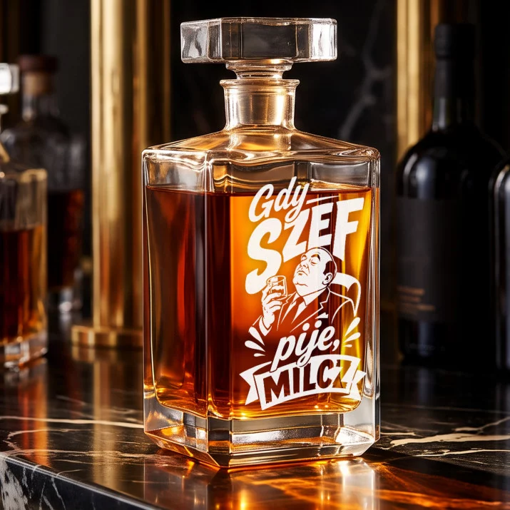 Karafka Do Whisky z Grawerem Dla Szefa Prezent: Szefowski Toast Karafka Do Whisky z Grawerem Dla Szefa Prezent: Szefowski Toast