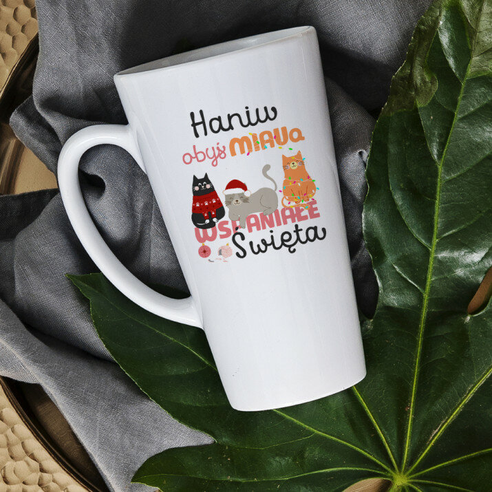 Obyś miaua wspaniałe święta - Personalizowany Kubek