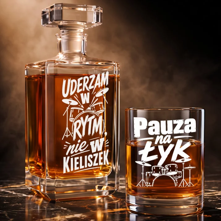 Zestaw Do Whisky Dla Perkusisty Prezent Dla Mężczyzny: Perkusyjny Humor Zestaw Do Whisky Dla Perkusisty Prezent Dla Mężczyzny: Perkusyjny Humor
