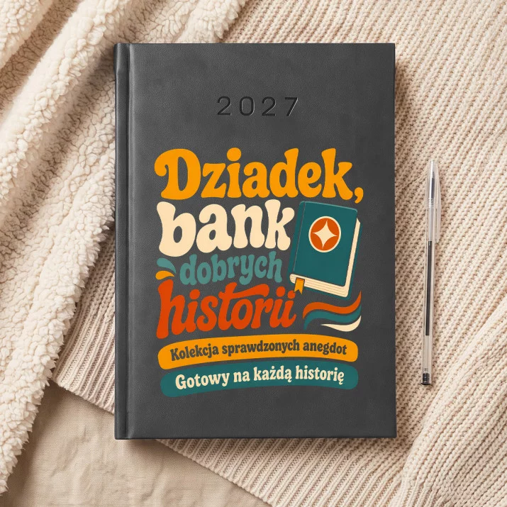 Kalendarz Książkowy A5 2027 Dla Dziadka Prezent Na Dzień Dziadka Dla Mężczyzny: Retro Anegdoty Dziadka