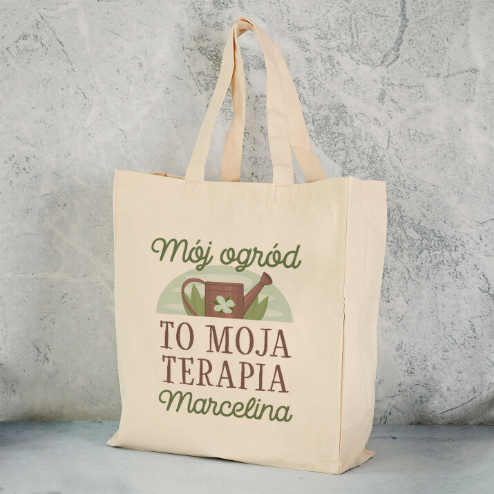 Ogród to moja terapia - Torba Bawełniana z Nadrukiem