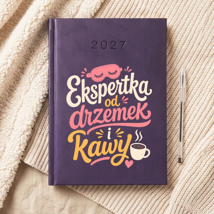 Kalendarz Książkowy A5 2027 Dla Świeżo Upieczonej Mamy Prezent Na Dzień Mamy Dla Kobiety: Kawowe Noce