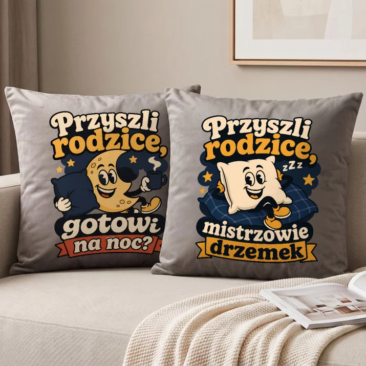 Poduszki Dekoracyjne Dla Przyszłych Rodziców Prezent Dla Pary: Nocne Dyżury I Drzemki