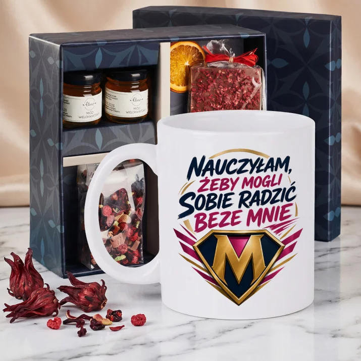 Zestaw Prezenowy Z Kubkiem Na Zakończenie Szkoły: Super Nauczycielka Hasło Zestaw Prezenowy Z Kubkiem Na Zakończenie Szkoły: Super Nauczycielka Hasło