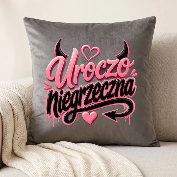 Poduszka Dekoracyjna Na Mikołaja Prezent Dla Kobiety: Uroczo Niegrzeczna Poduszka Dekoracyjna Na Mikołaja Prezent Dla Kobiety: Uroczo Niegrzeczna