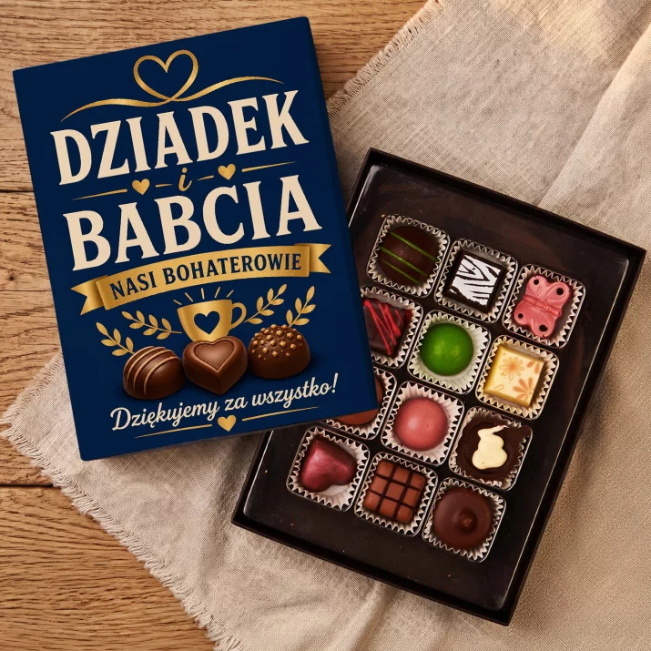 Czekoladki Dla Dziadka i Babci Prezent : Dziadek I Babcia Bohaterowie
