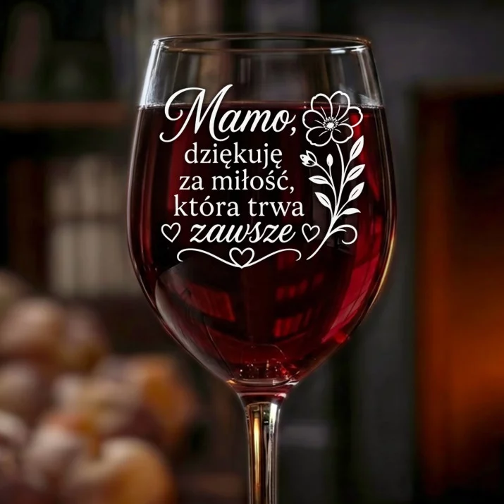 Kieliszek Do Wina Dla Mamy Prezent Na Dzień Mamy Dla Kobiety: Podziękowanie Dla Mamy