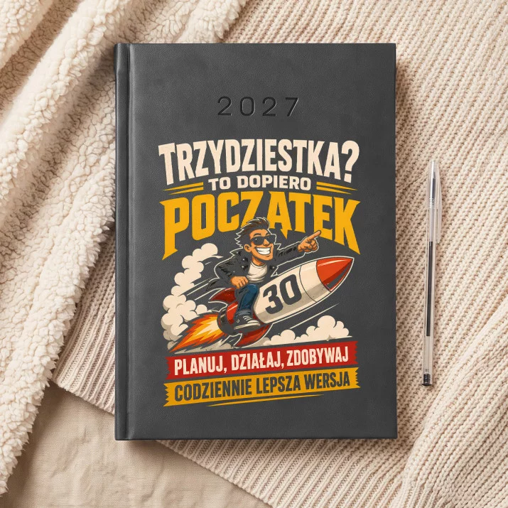 Kalendarz Książkowy A5 2027 Na 30Stke Prezent Dla 30 Latka Mężczyzny: Retro Męski Humor