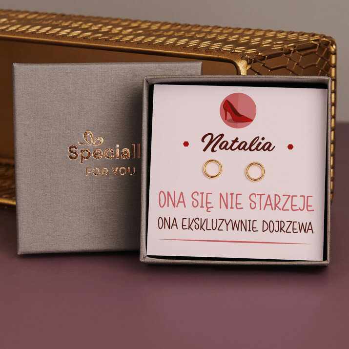 Ona się nie starzeje - Pozłacane kolczyki kółka