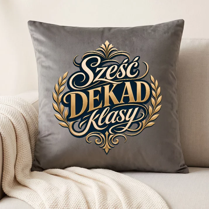 Poduszka Dekoracyjna Na 60 Urodziny Prezent Dla Mężczyzny: Sześć Dekad Klasy Poduszka Dekoracyjna Na 60 Urodziny Prezent Dla Mężczyzny: Sześć Dekad Klasy