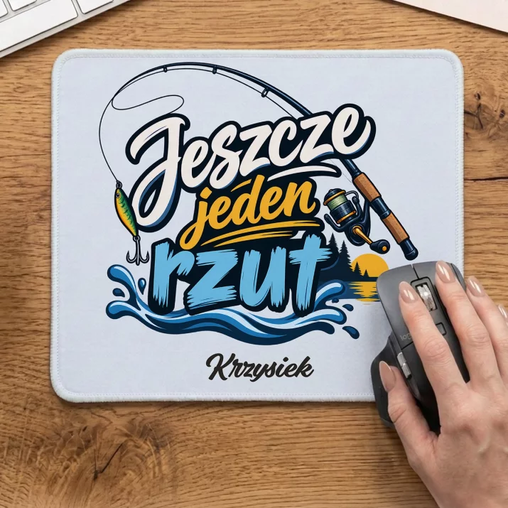 Podkładka Pod Myszkę Dla Wędkarza Prezent Dla Mężczyzny: Jeszcze Jeden Rzut Podkładka Pod Myszkę Dla Wędkarza Prezent Dla Mężczyzny: Jeszcze Jeden Rzut