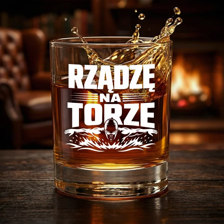 Szklanka Do Whisky Dla Pływaka Prezent Dla Mężczyzny: Rządzę Na Torze