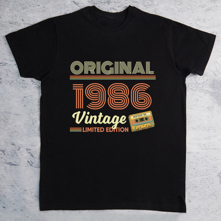 Original vintage - Czarna koszulka męska