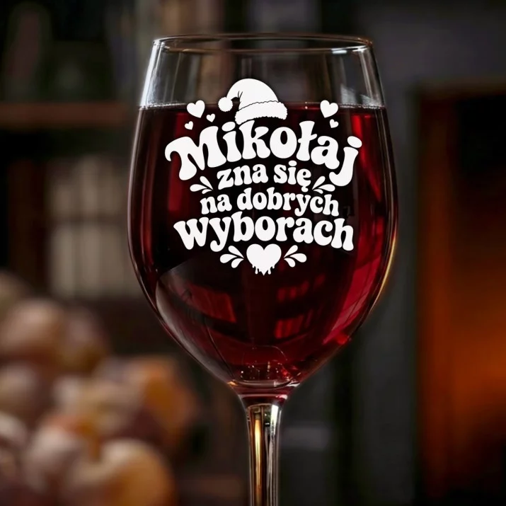Kieliszek Do Wina Na Mikołajki Prezent Dla Kobiety: Mikołaj Dobre Wybory Kieliszek Do Wina Na Mikołajki Prezent Dla Kobiety: Mikołaj Dobre Wybory