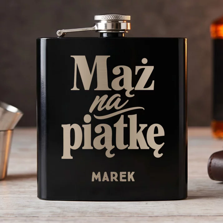 Piersiówka Z Grawerem Na 5 Rocznicę Ślubu Prezent Dla Mężczyzny: Mąż Na Piątkę